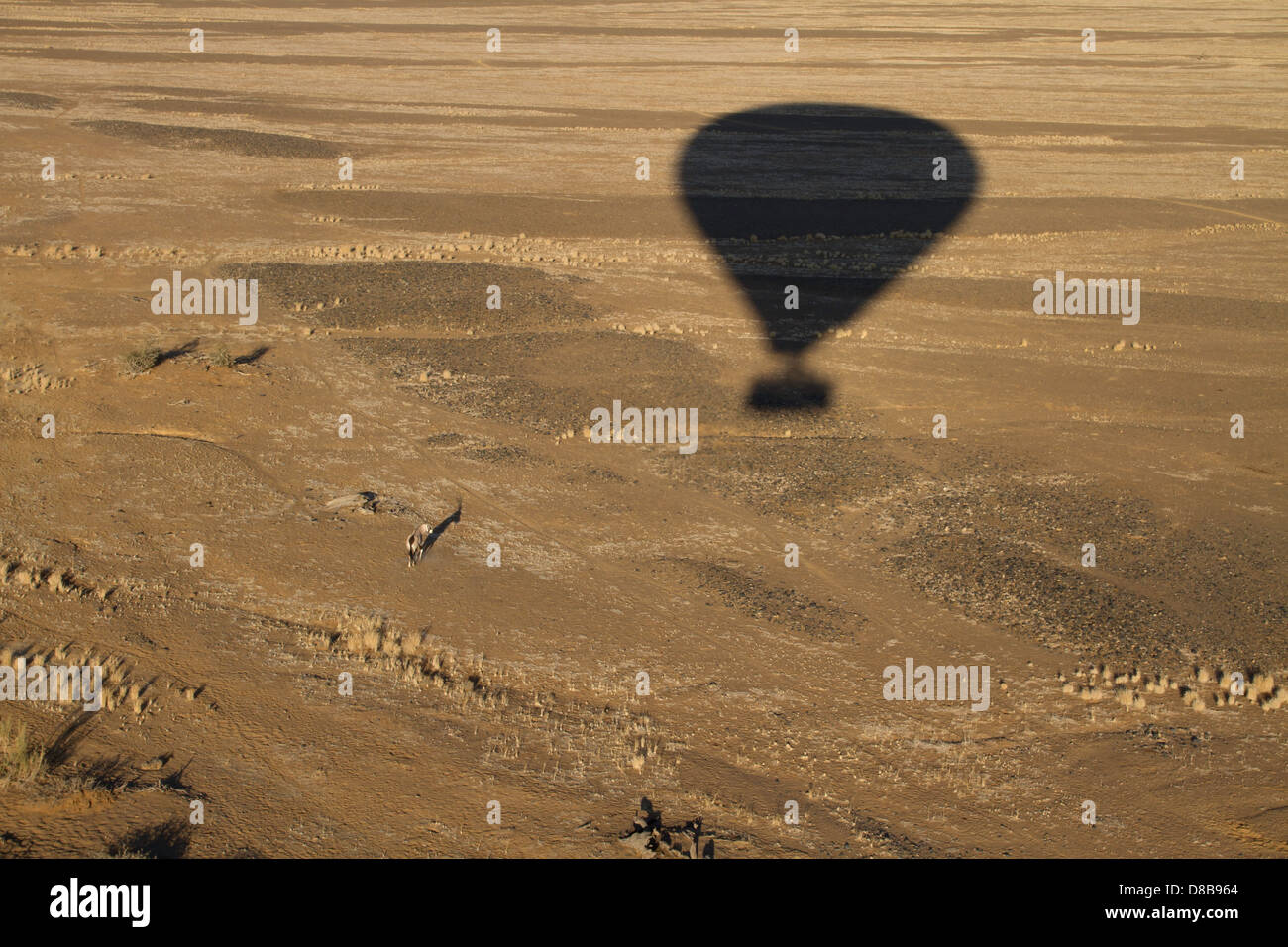 Shadow of a hot air balloon, Sossusvlei, Namibia Stock Photo
