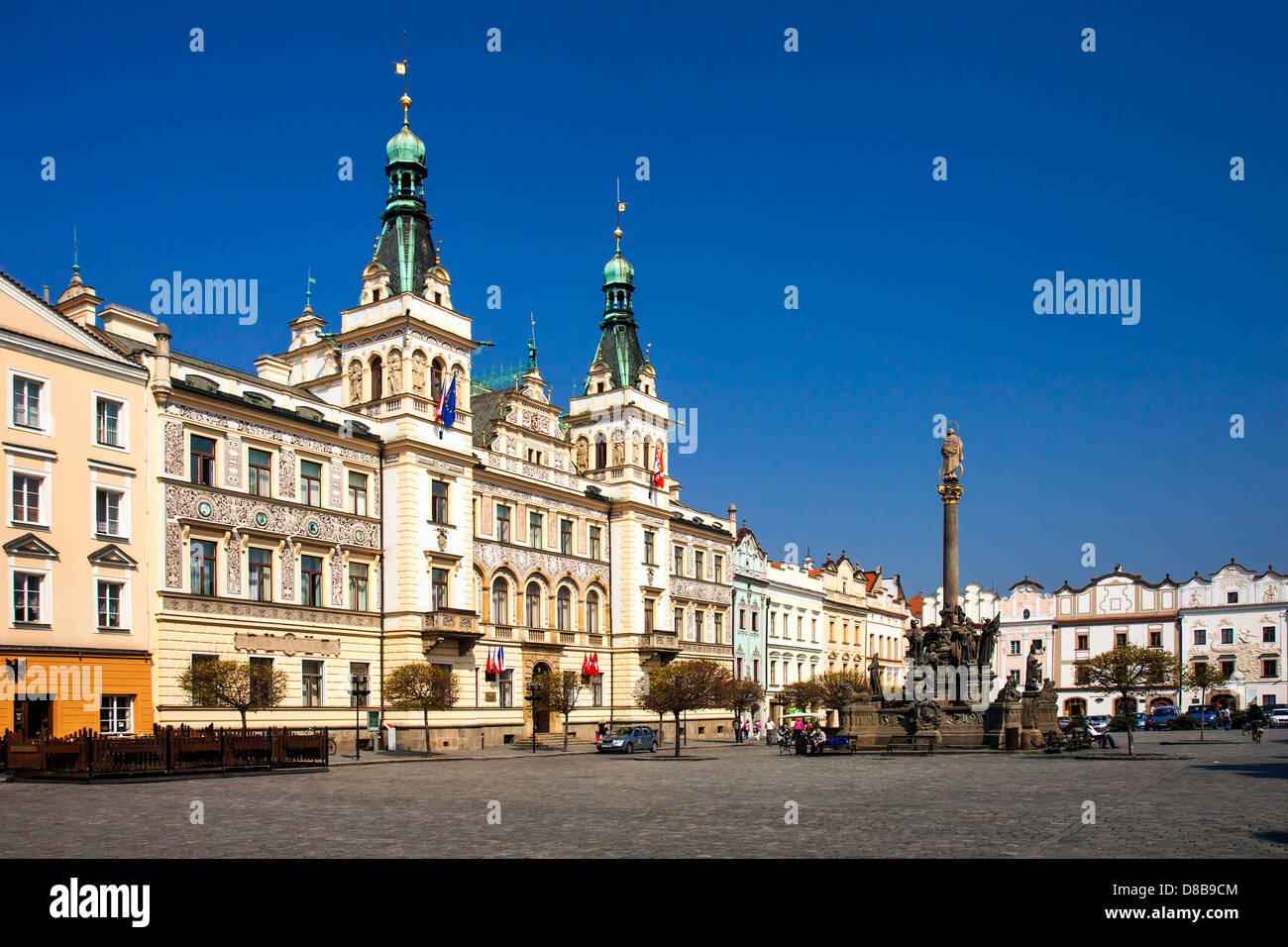 Czech Republic - town Pardubice - Renaissance guild-hall on Perstynske square Stock Photo