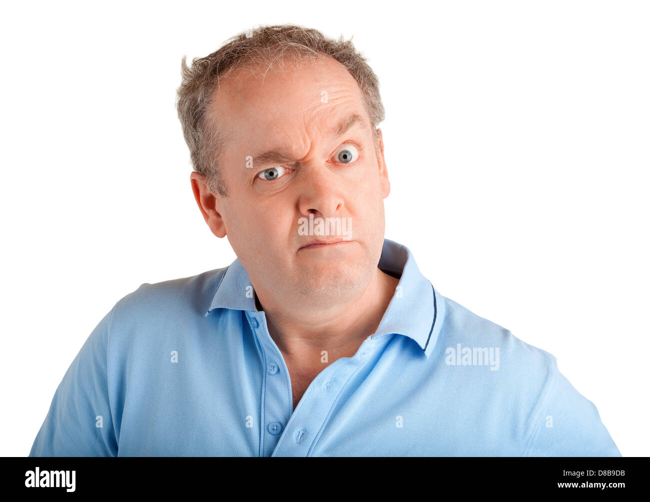 A man is discontent about something. Stock Photo