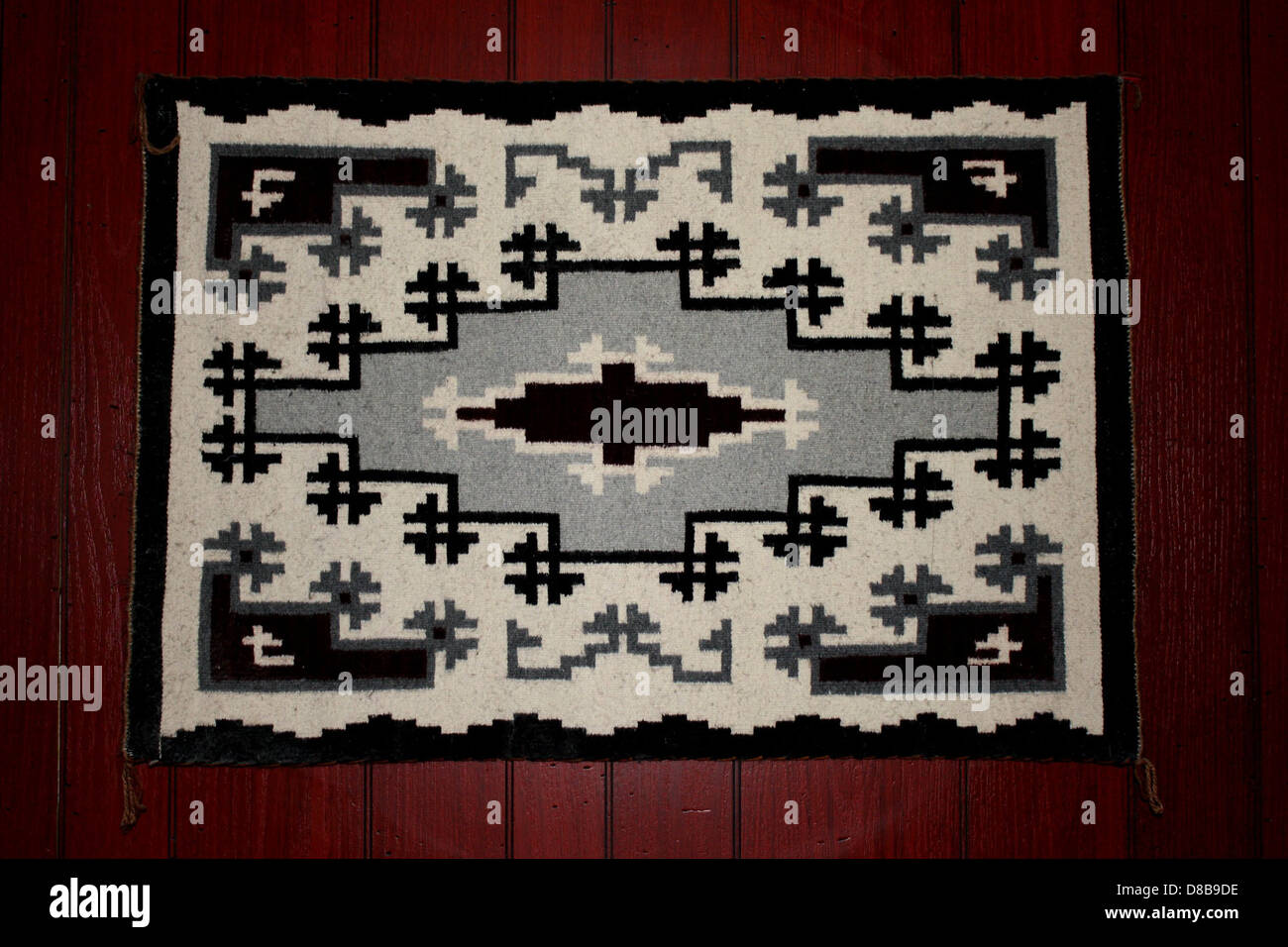 black and white navajo rug Stock Photo Alamy