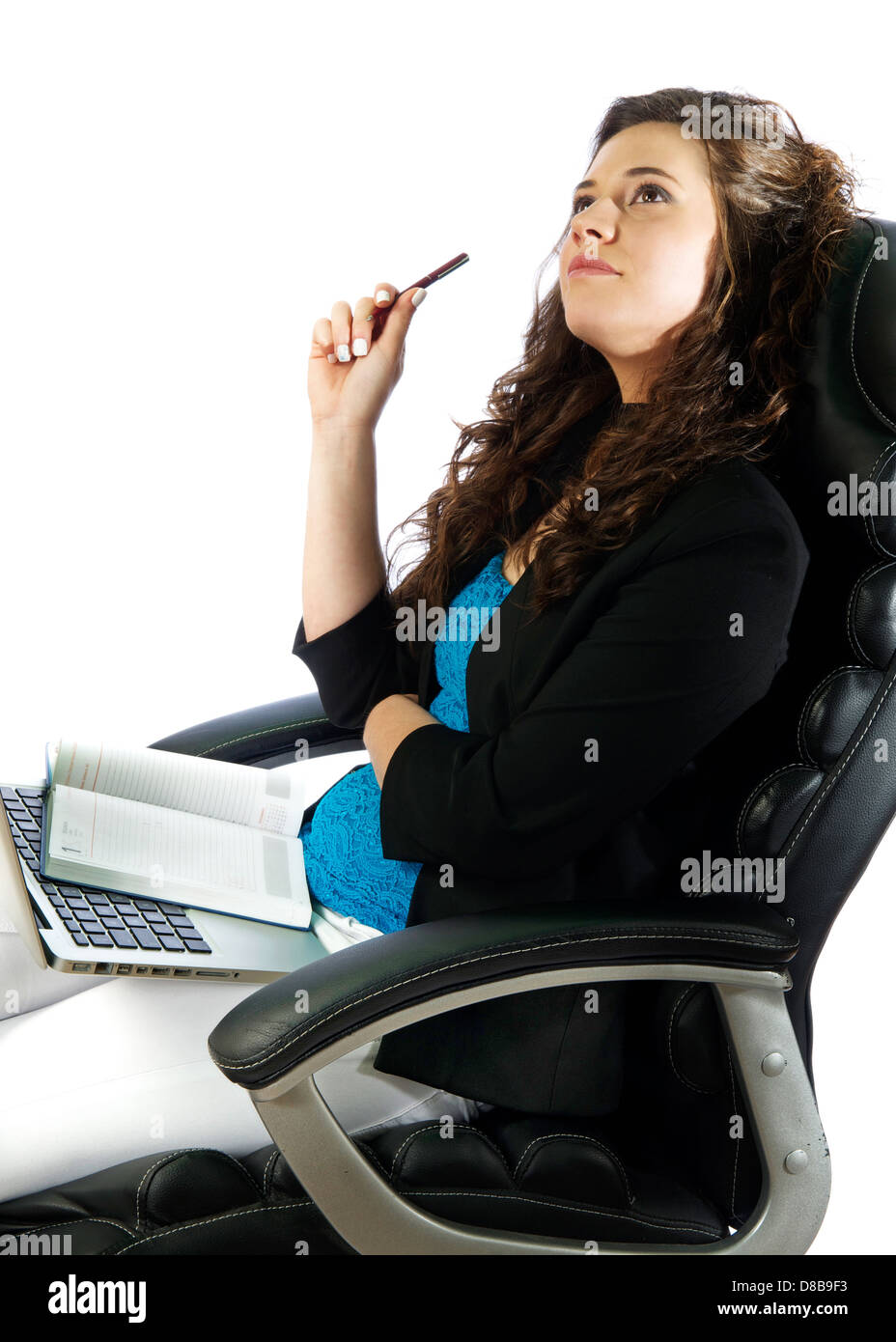 Attractive woman writing appointments in her schedule Stock Photo
