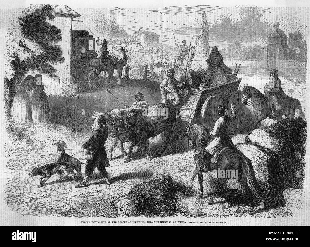 FORCED MIGRATION 1864 Stock Photo