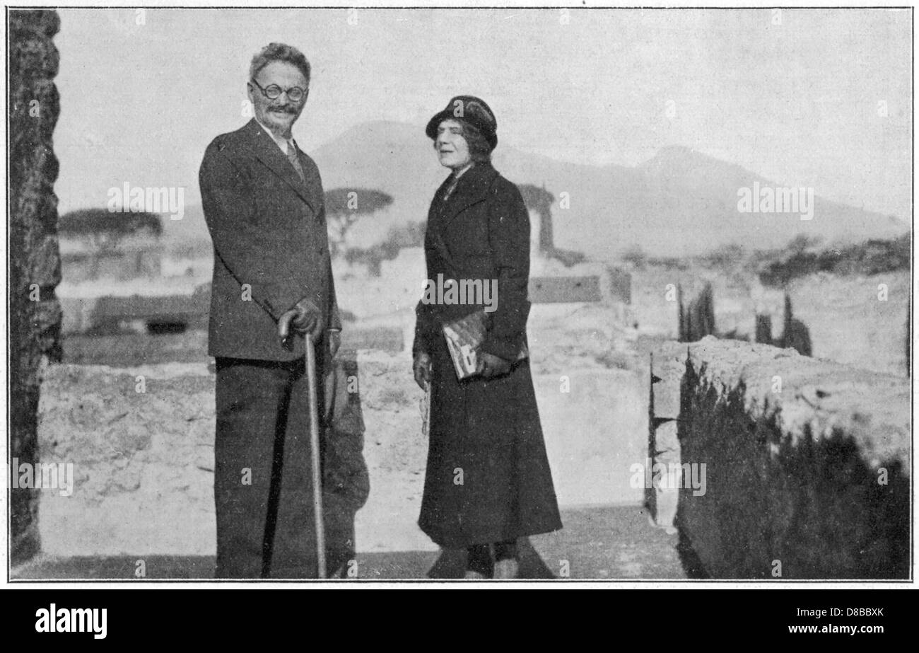 TROTSKY AND WIFE Stock Photo