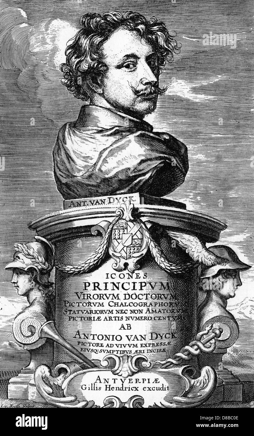 Antony van Dyck, Flemish artist, portrait bust Stock Photo