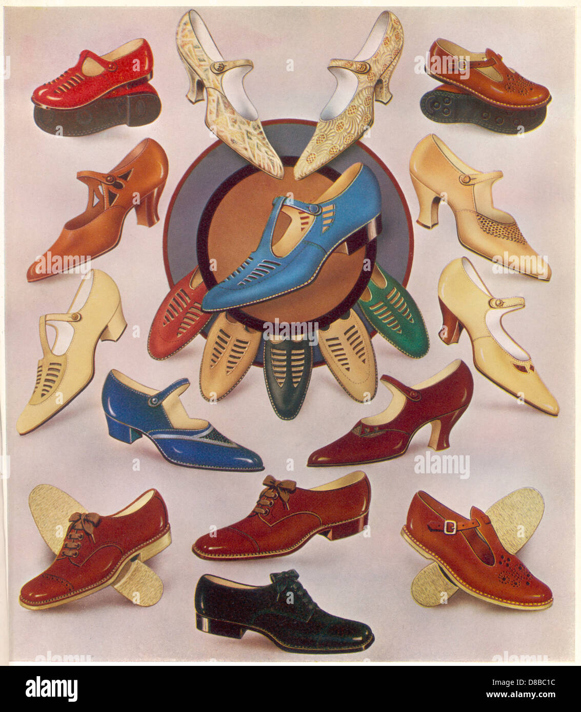 Selection of Shoes 1930 Stock Photo
