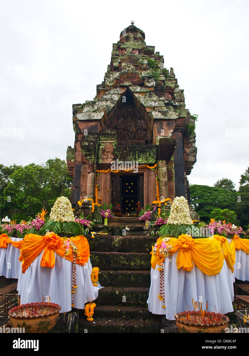 The ancient khmer laterite shrine in Sakon Nakorn, Thailand. Stock Photo