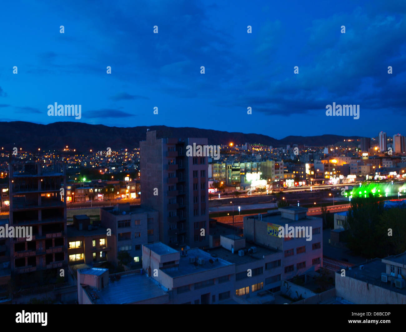 TABRIZ IRAN May 2 Tabriz City Bird s Eyes View In Twilight On May 2 