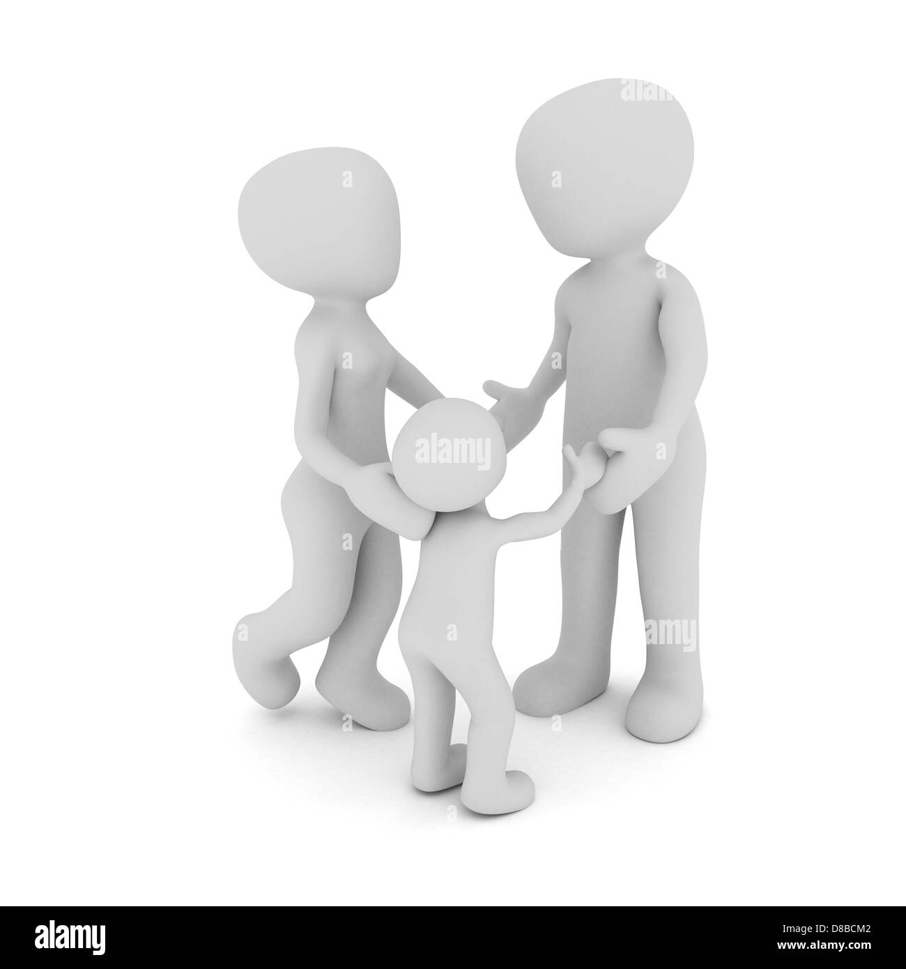 here is a lucky 3D family Stock Photo - Alamy
