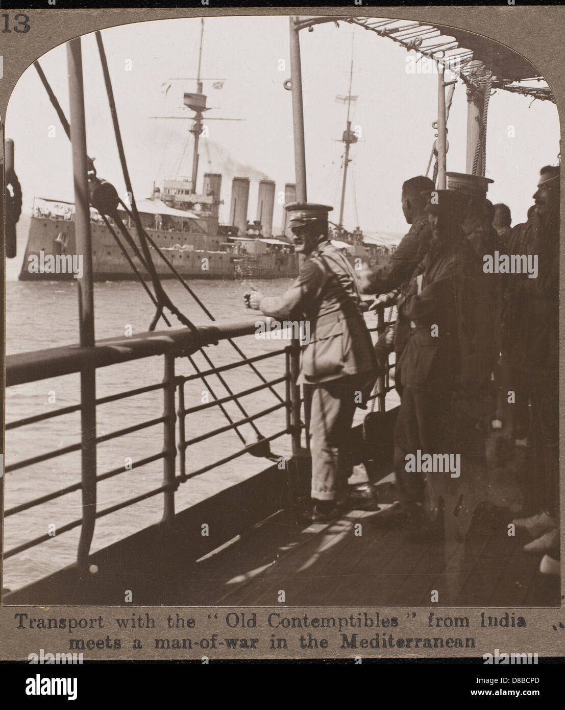 Ww1 Troopship In Med Stock Photo