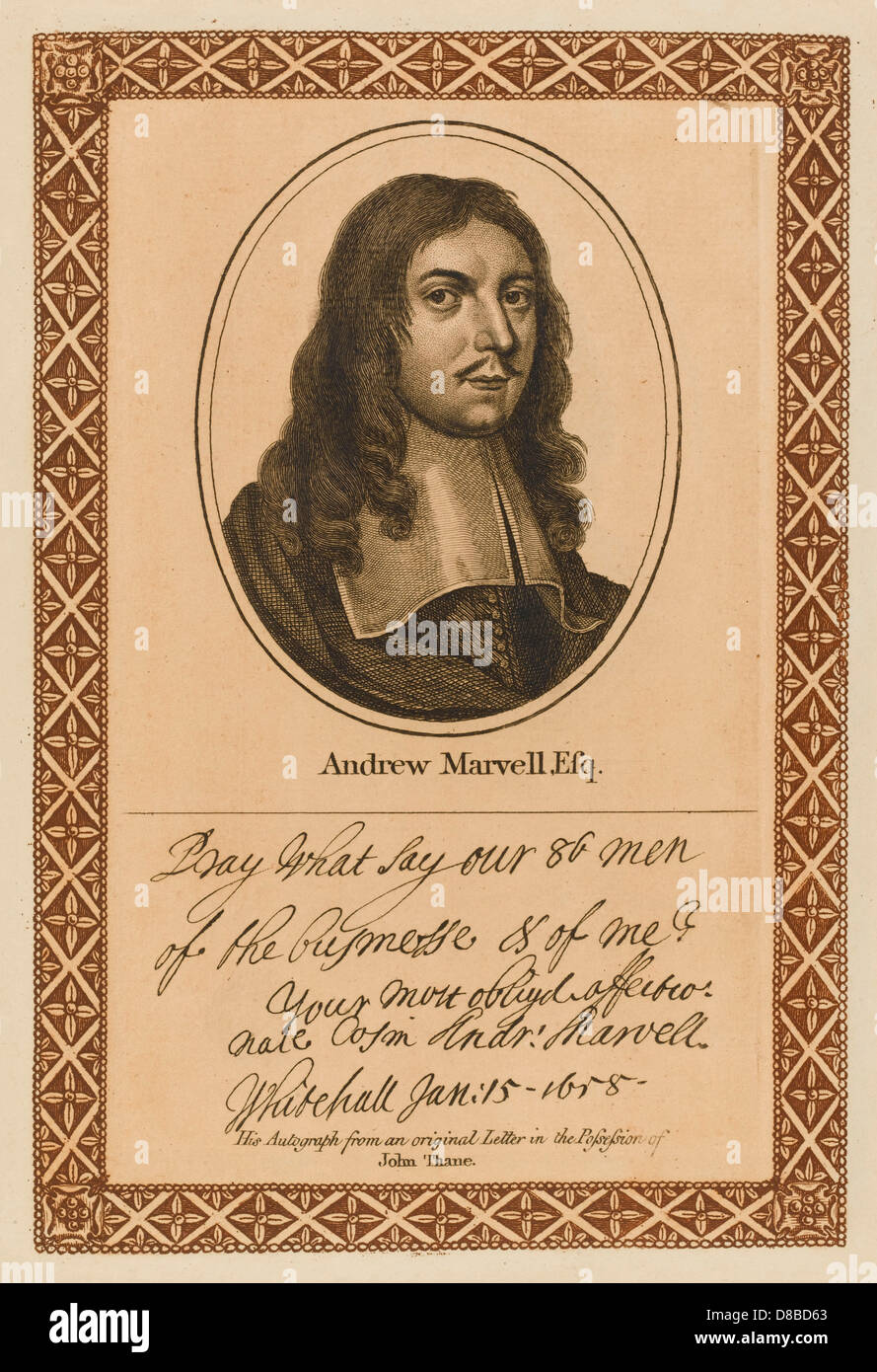 Andrew Marvell Stock Photo 56800187 Alamy