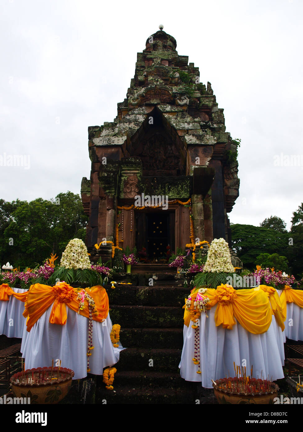 The ancient khmer laterite shrine in Sakon Nakorn, Thailand. Stock Photo