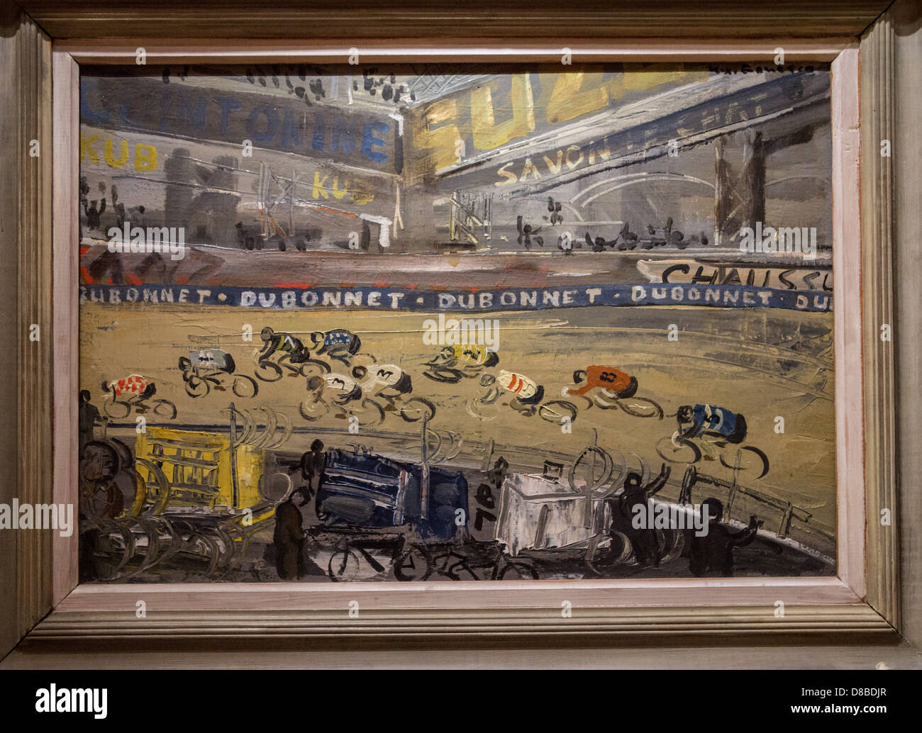 Alexandre Ganesco's (1910-1979)  'Les 'Six Jours' du Vel d'Hiv (1930)' painting in Musée Carnavalet - Museum of Paris history. Stock Photo