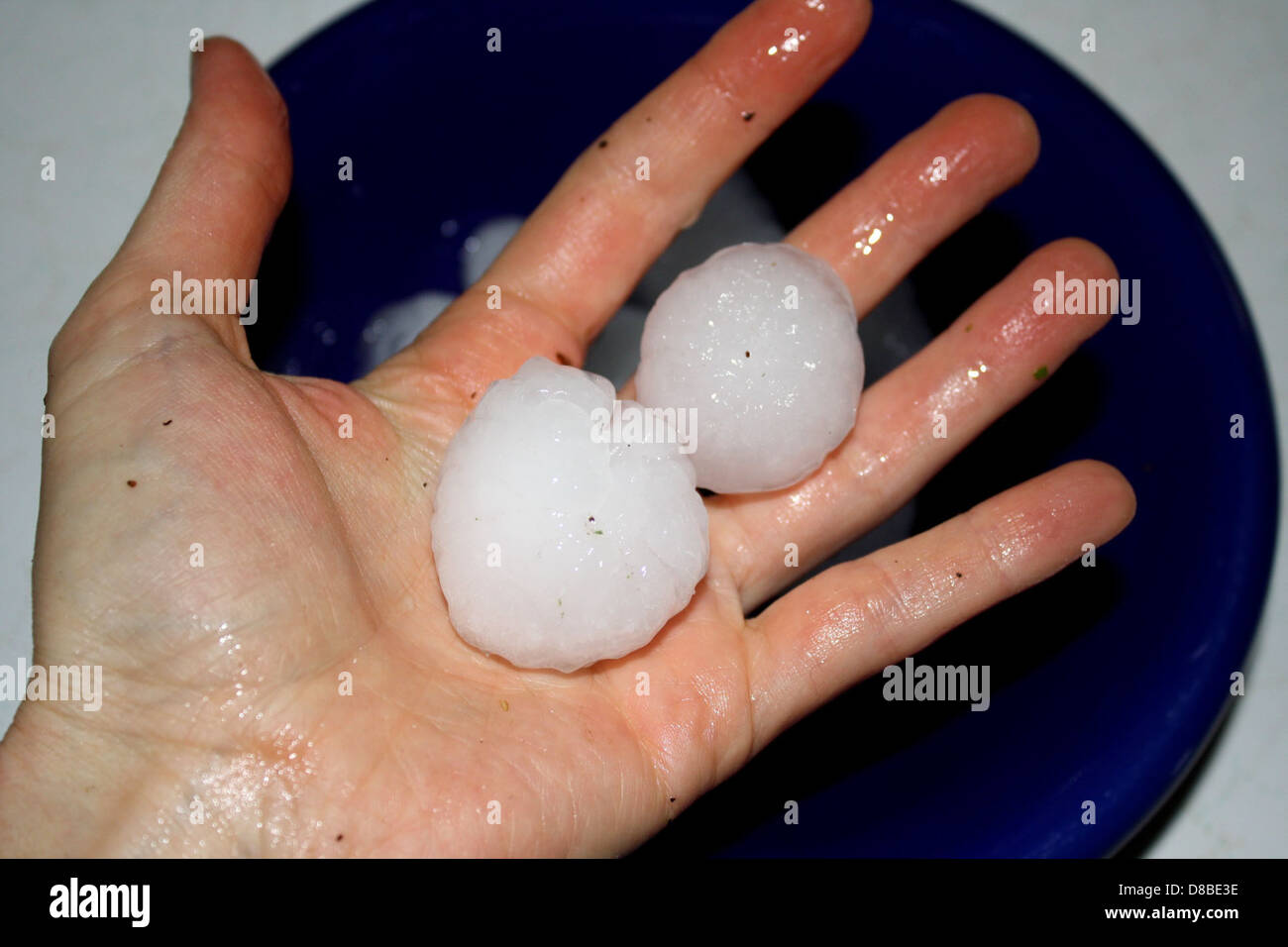 golf ball sized hail Stock Photo Alamy