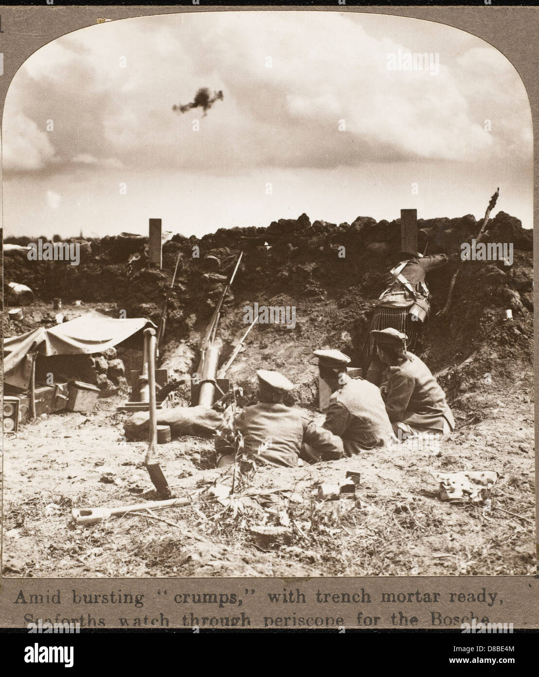 PERISCOPES IN TRENCHES Stock Photo