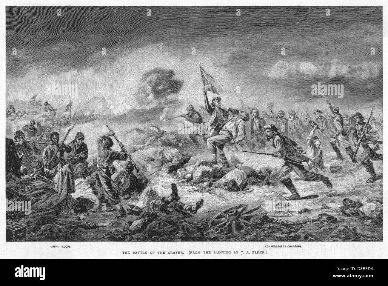 Battle of the crater petersburg Black and White Stock Photos & Images ...