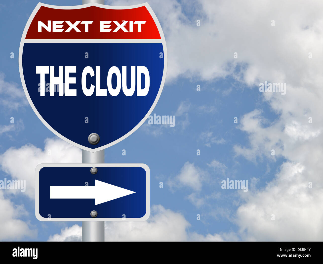 The cloud road sign Stock Photo Alamy