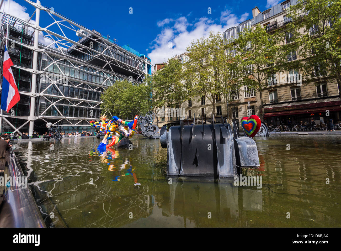 Paris, France. The Stravinsky fountain near the  the Pompidou center Stock Photo