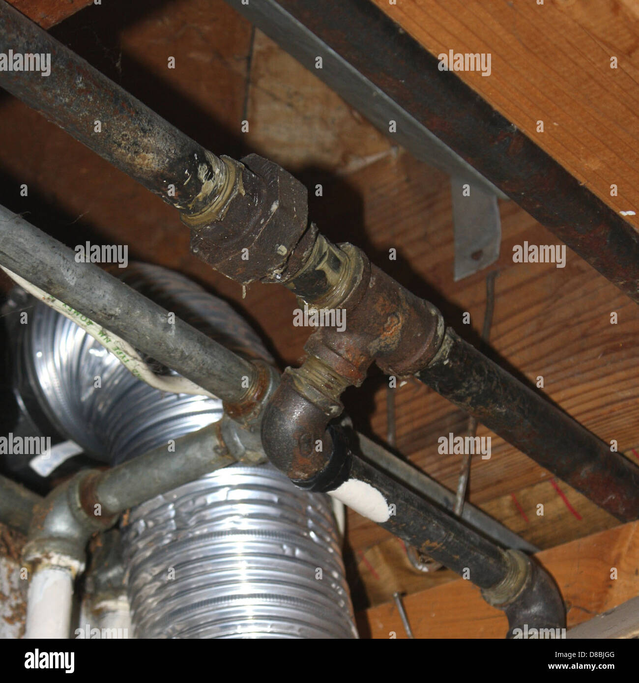pipes and flexible dryer vent pipe Stock Photo Alamy