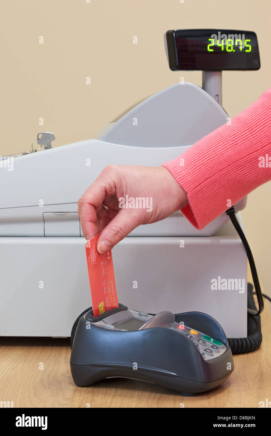 Hand card terminal hi-res stock photography and images - Alamy