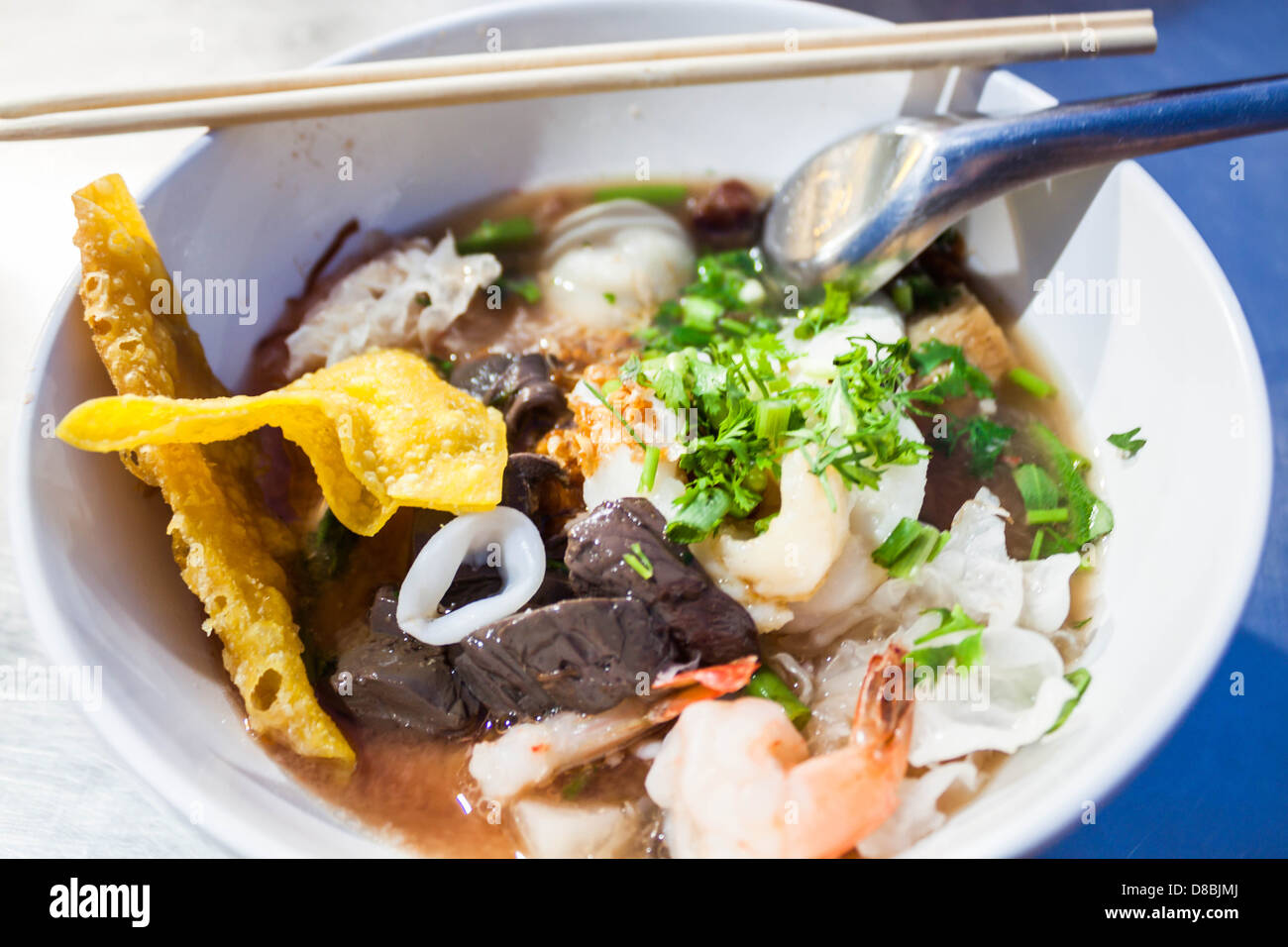 Thai noodle style with Chinese bean curd Stock Photo Alamy