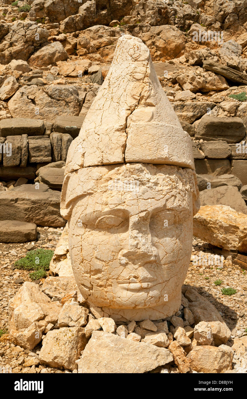 Stone Statue at Nemrut Dagi, near Malatya, Turkey Stock Photo