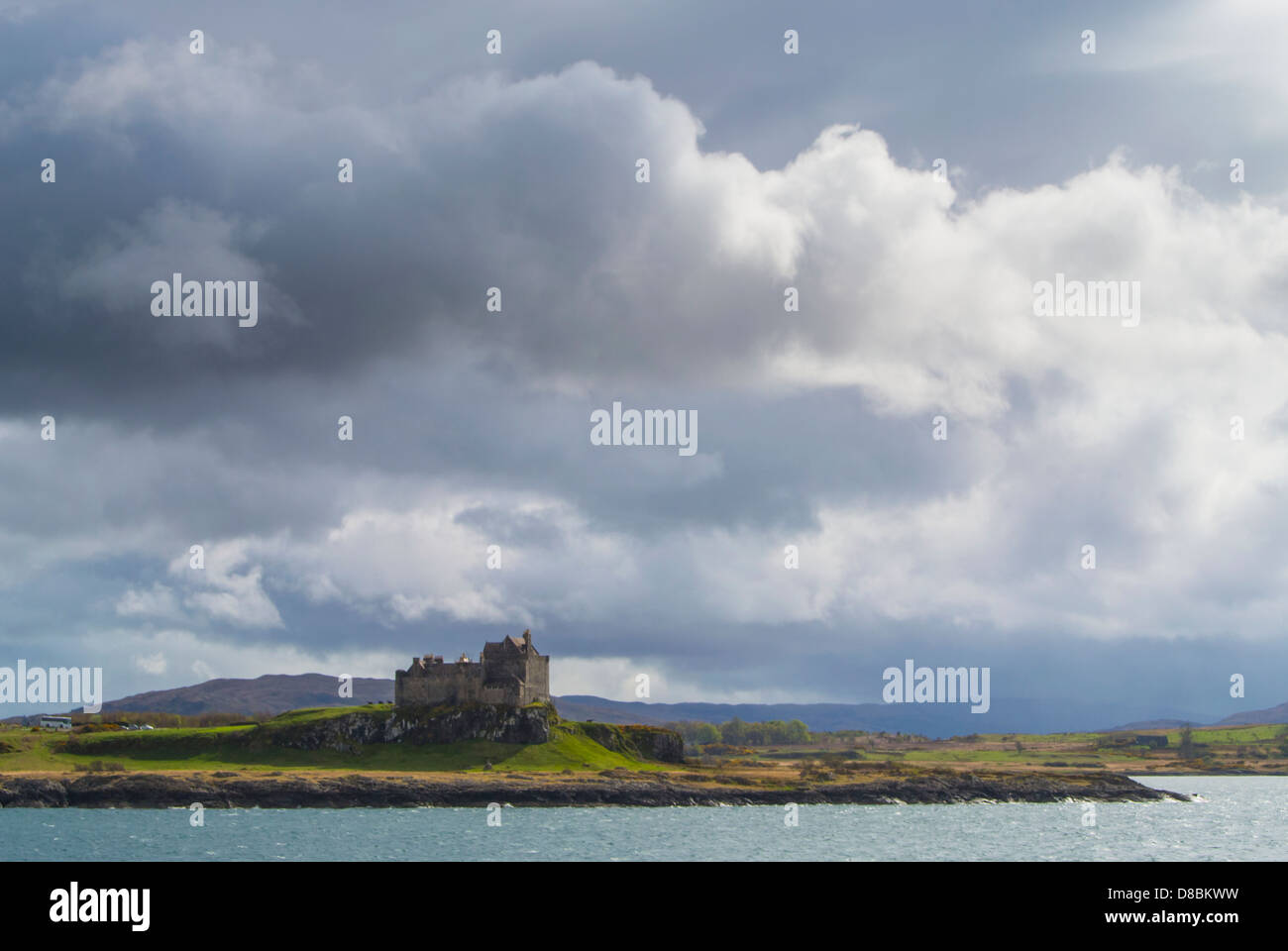 View of Duart Castle on the Isle of Mull Stock Photo
