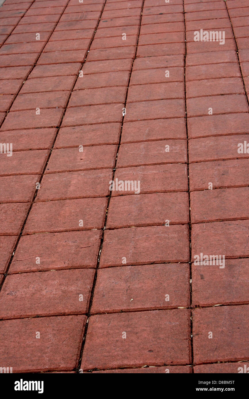 red pavers sidewalk Stock Photo - Alamy