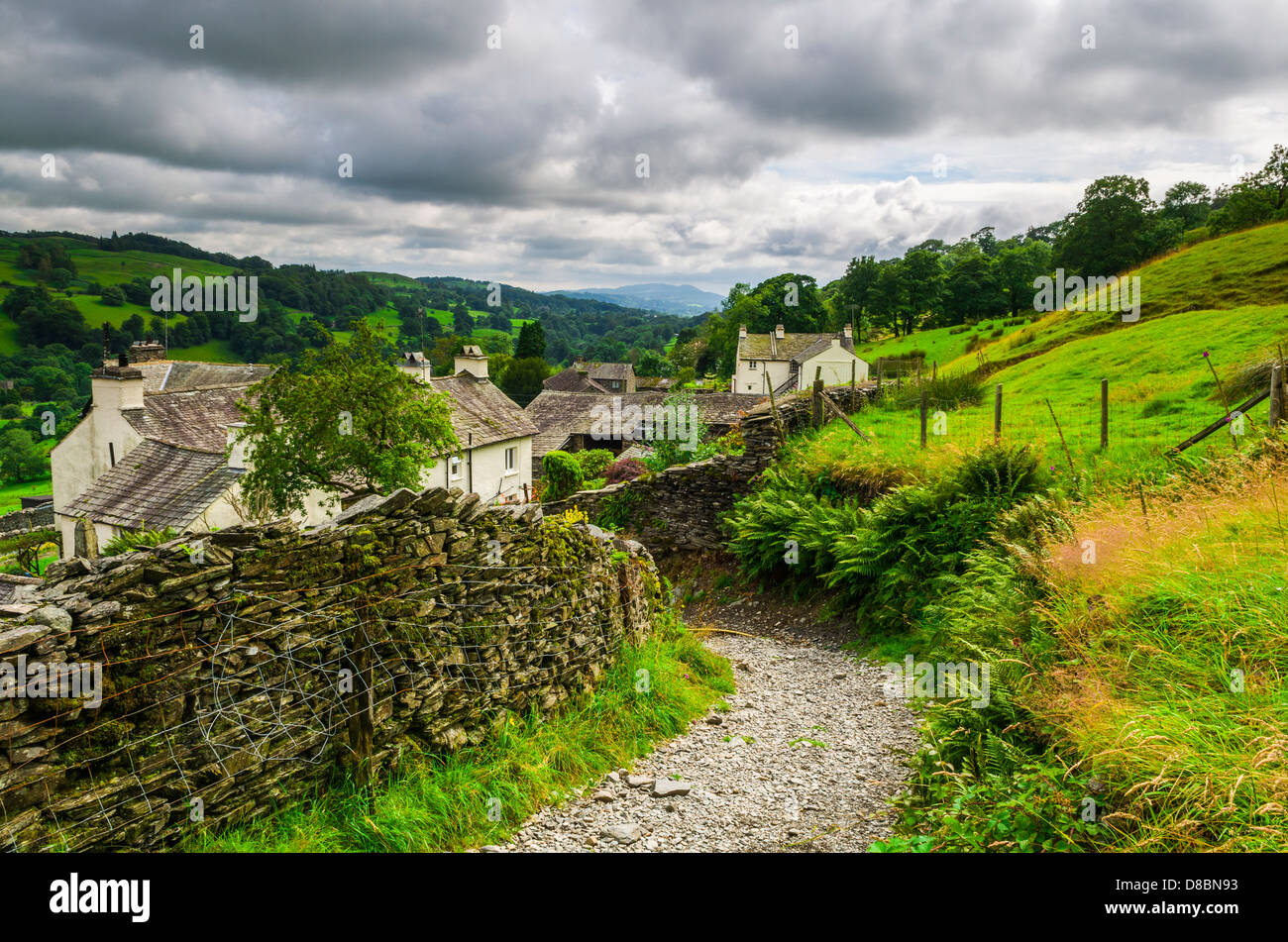 Nanny Lane at Troutbeck in the Lake District, near Windermere, Cumbria, England. Stock Photo
