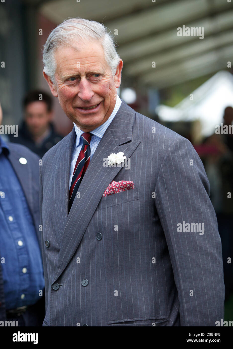 HRH The Prince of Wales and his wife the Duchess of Cornwall visit the Hay Festival, Powys, Wales, 2013 Stock Photo