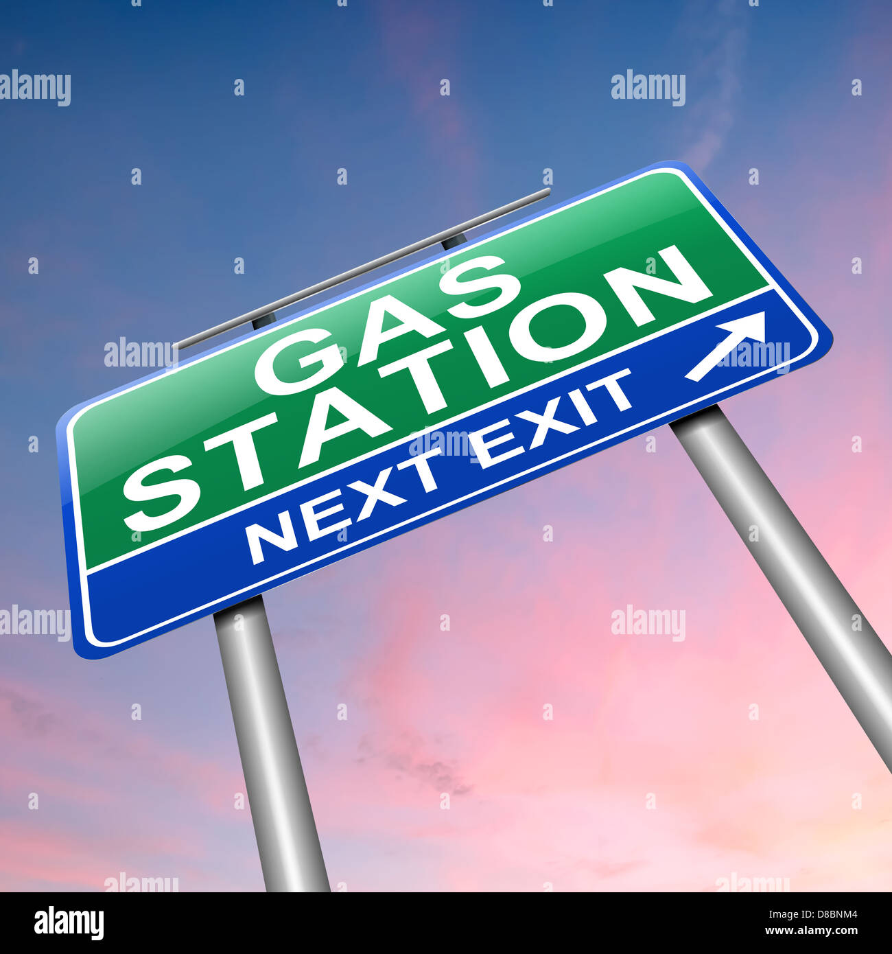 Gas station sign Stock Photo Alamy