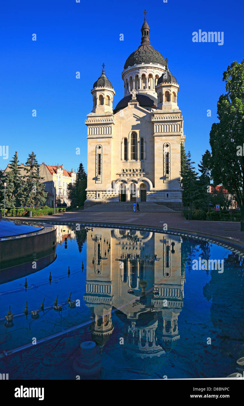 Orthodox cathedral at Piata Avram Iancu in Cluj, Transylvania, Romania
