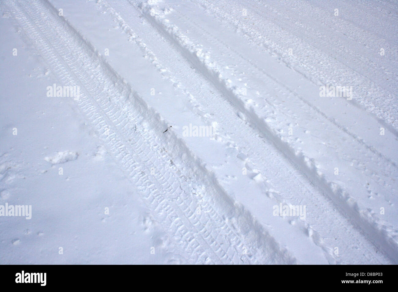 snow packed road Stock Photo Alamy