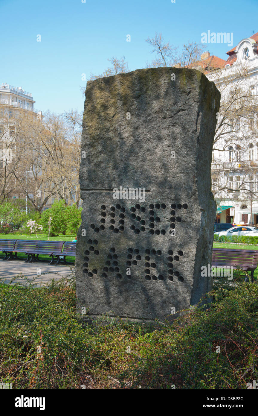 Memorial to Josef and Karel Capek at Namesti Miru square Vinohrady Stock  Photo - Alamy