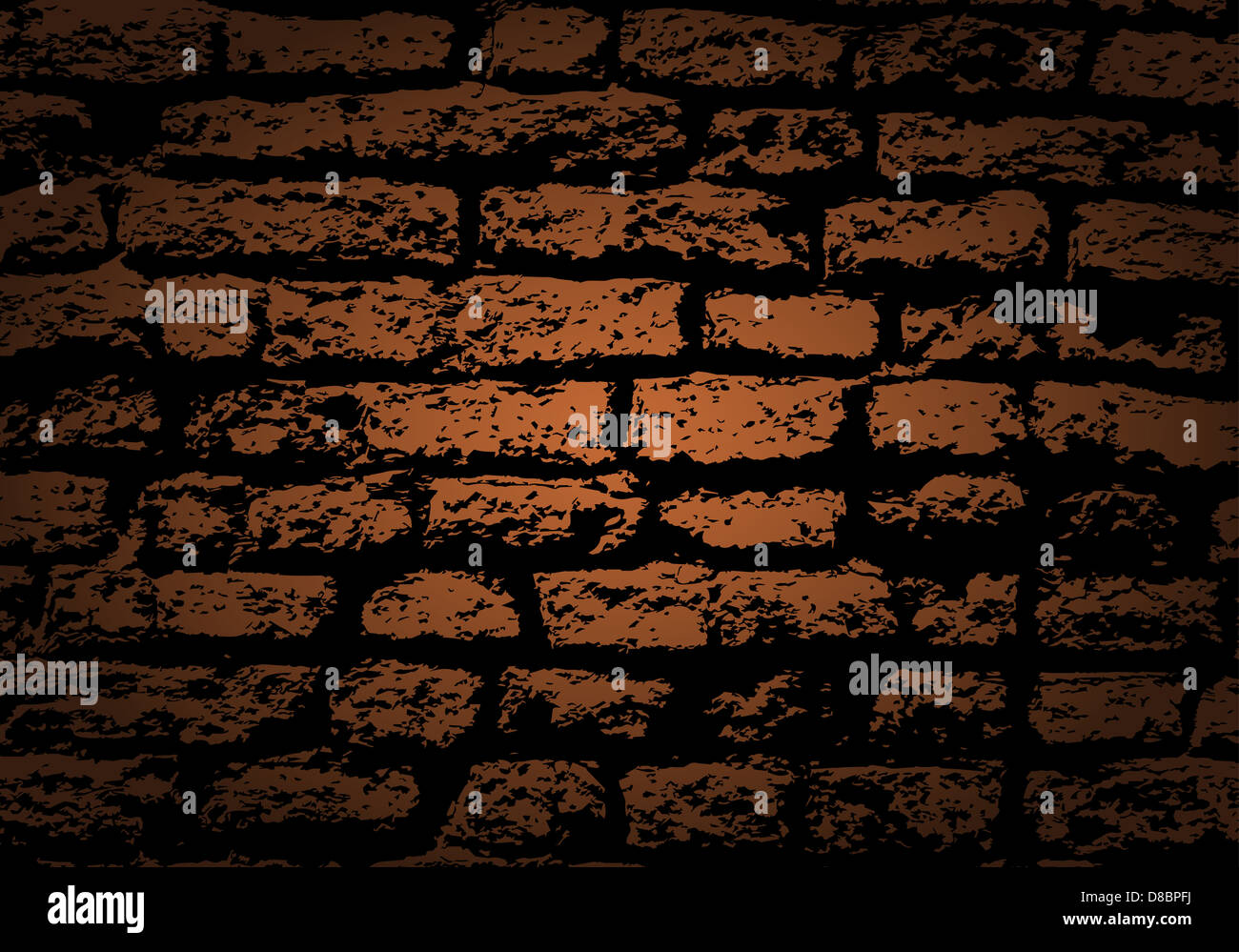 Grunge color brick wall background. Vector illustration with ...