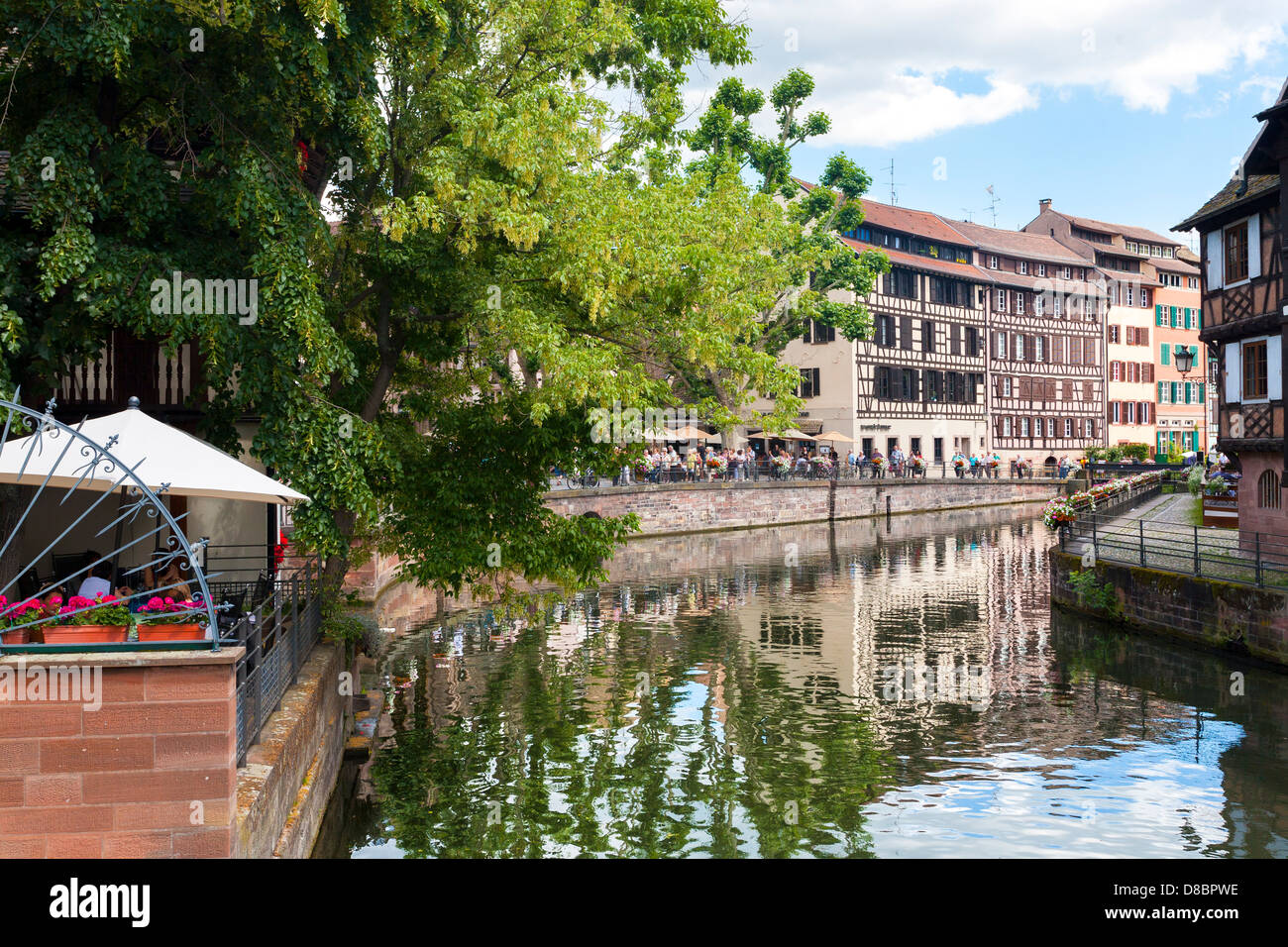 District of Le Petite France, Strasbourg, Ill River, Alsace, France,Europe Stock Photo