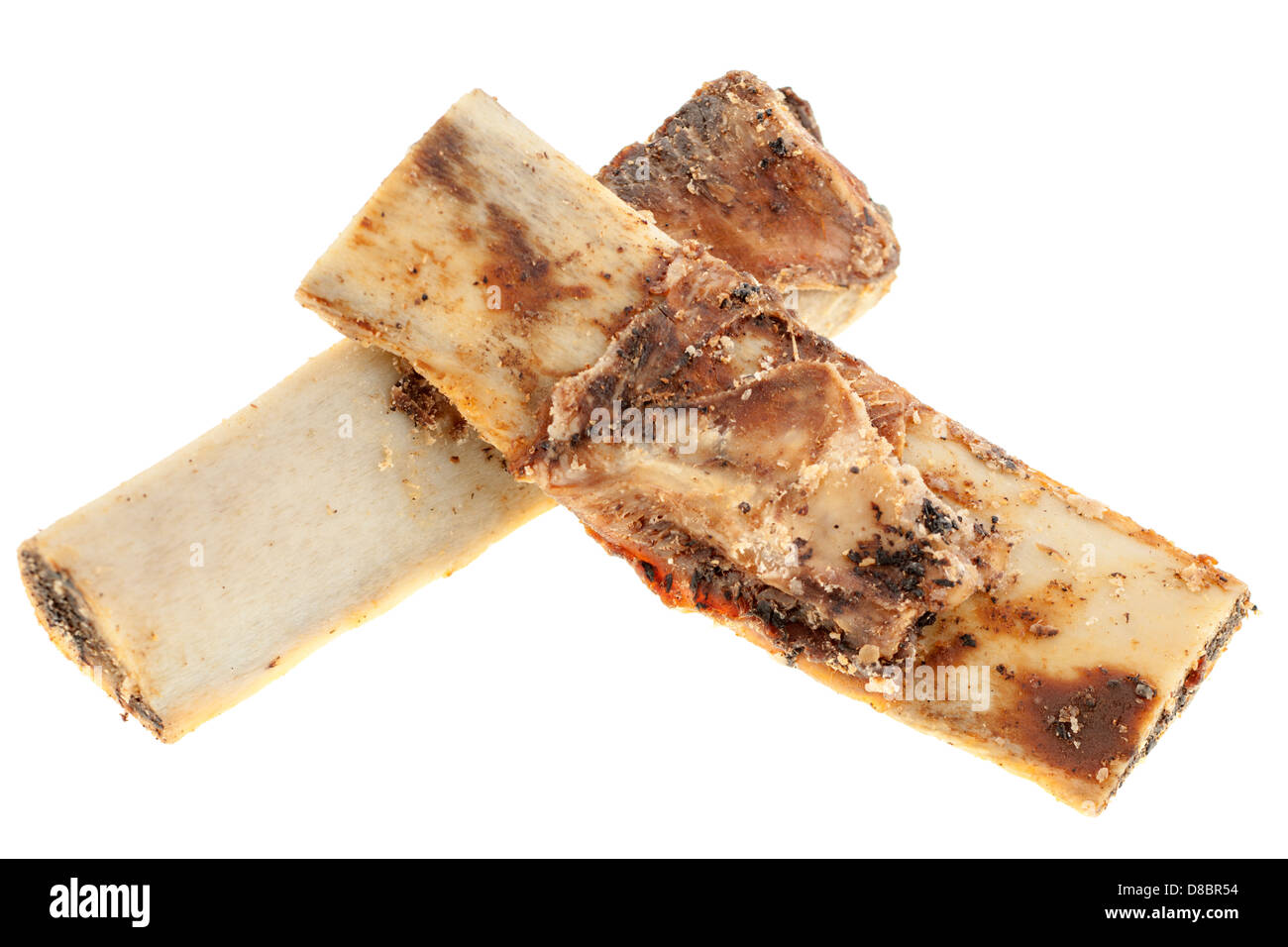 Dried beef ribs dog treats Stock Photo