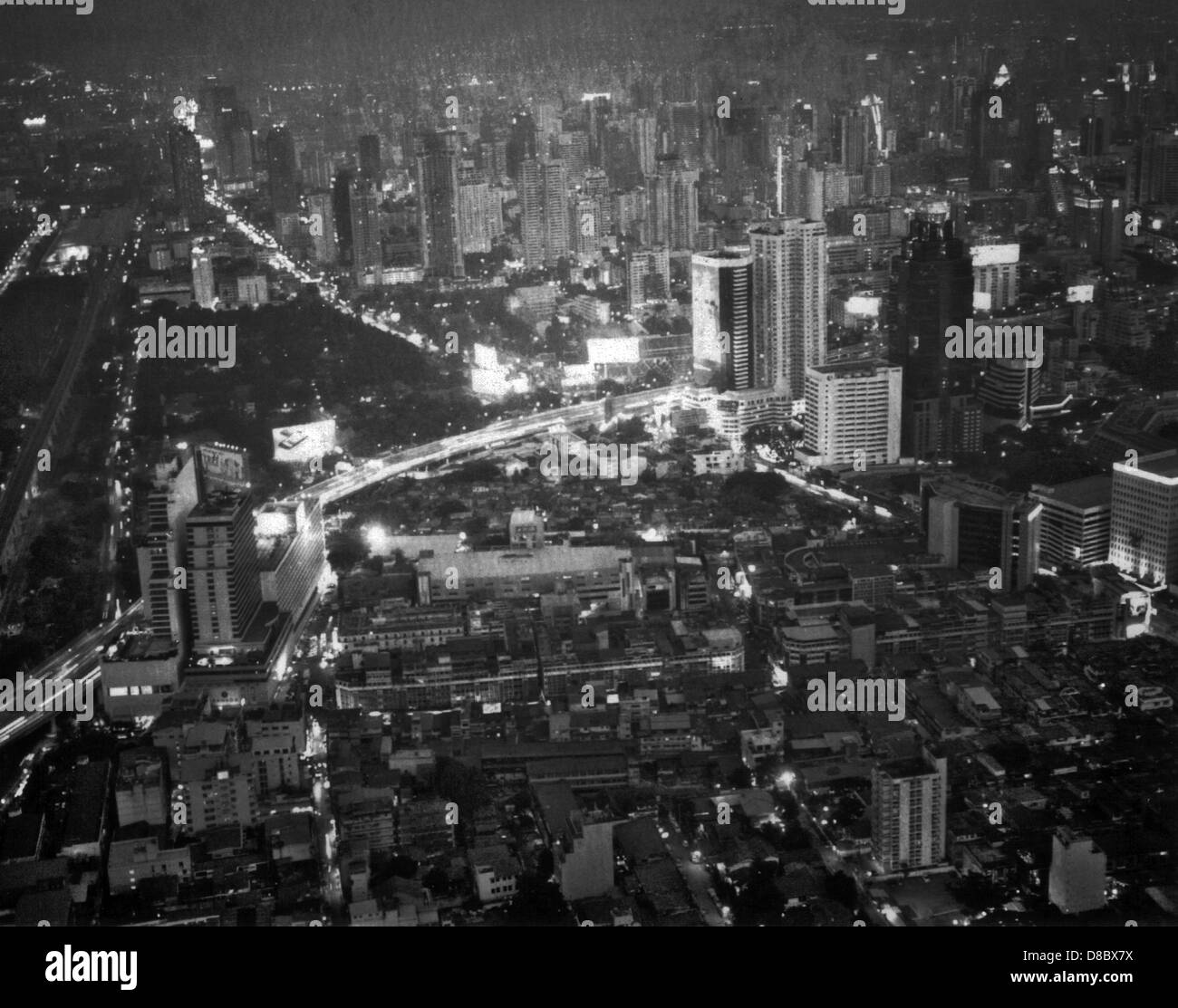 Top view of Bangkok, pictured on 01.01.2013 in  Bangkok, Thailand. Photo: Fredrik von Erichsen Stock Photo