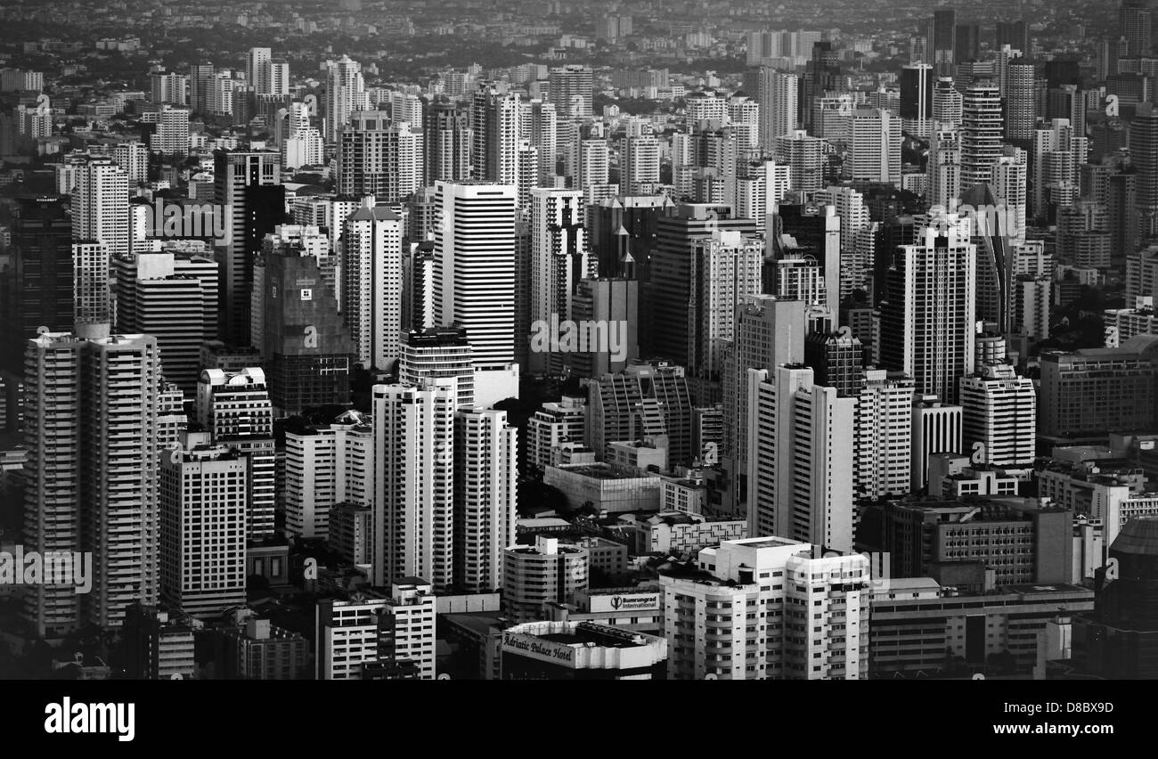 Top view of Bangkok, pictured on 01.01.2013 in  Bangkok, Thailand. Photo: Fredrik von Erichsen Stock Photo