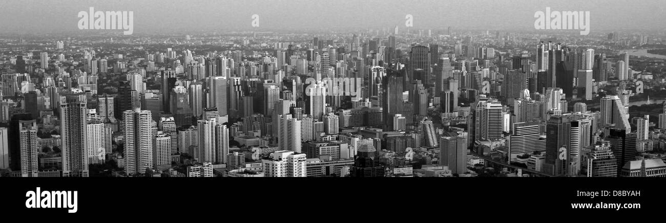 Top view of Bangkok, pictured on 01.01.2013 in  Bangkok, Thailand. Photo: Fredrik von Erichsen Stock Photo