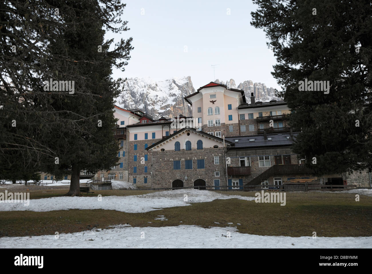 Old hotel 'Grand Hotel Carezza', South Tyrol, Italy Stock Photo