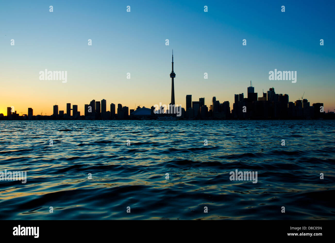 Toronto skyline from central island Stock Photo