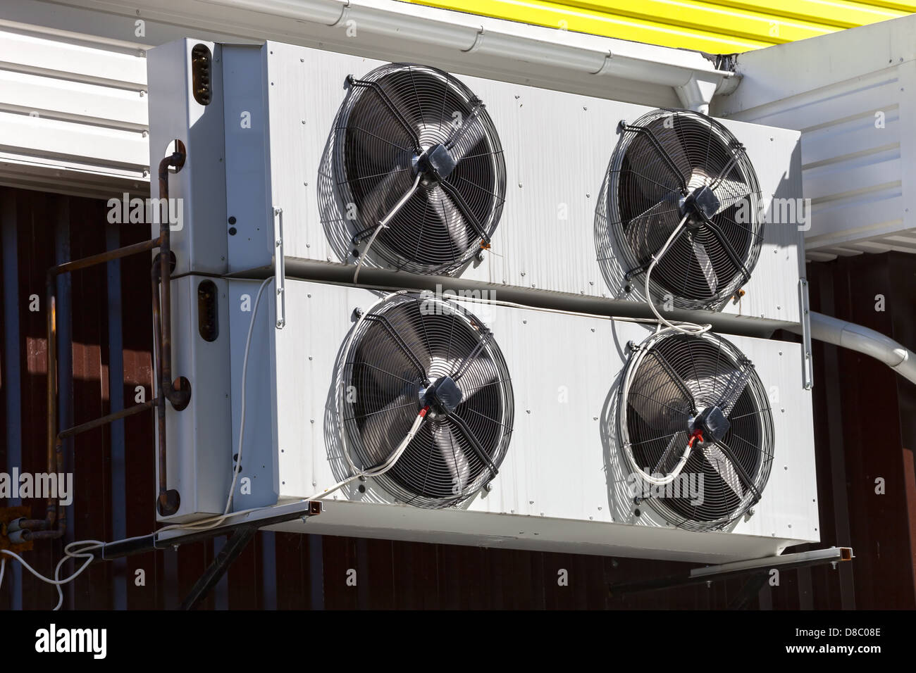 Four fans Air conditioner on the wall Stock Photo Alamy