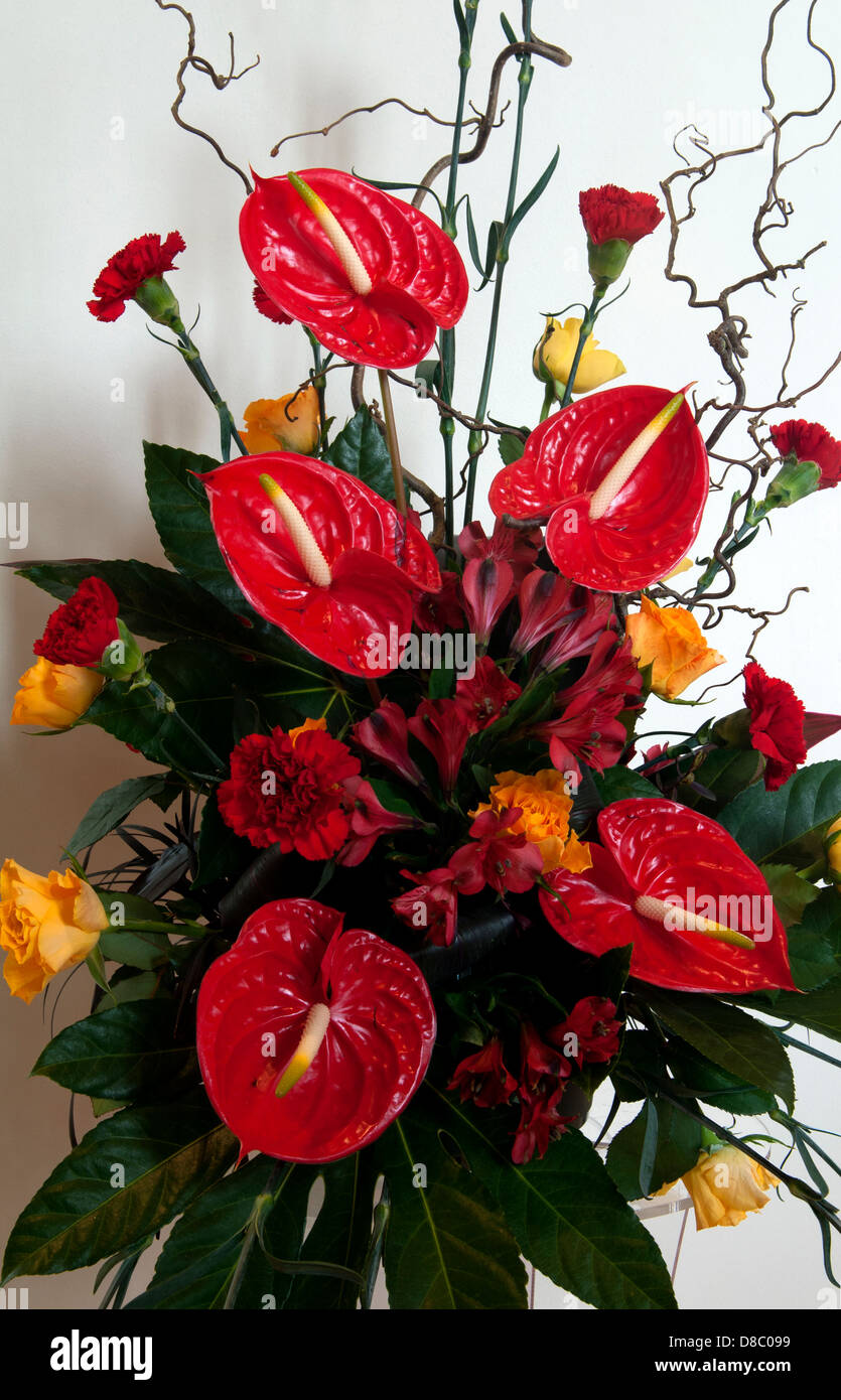 Floral arrangement inside St Nicholas Church, Radford Semele ...