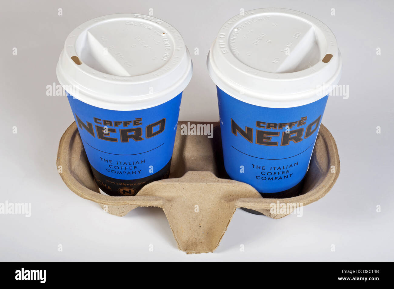 Cafe Nero take away coffee cups Stock Photo