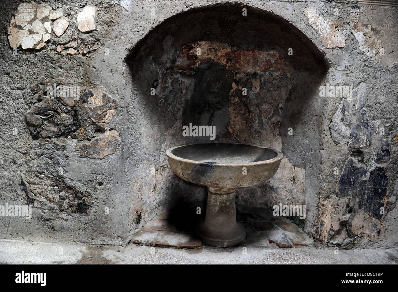 Herculaneum, Bay of Naples, Italy. Urban baths, men's palaestra. Stock Photo