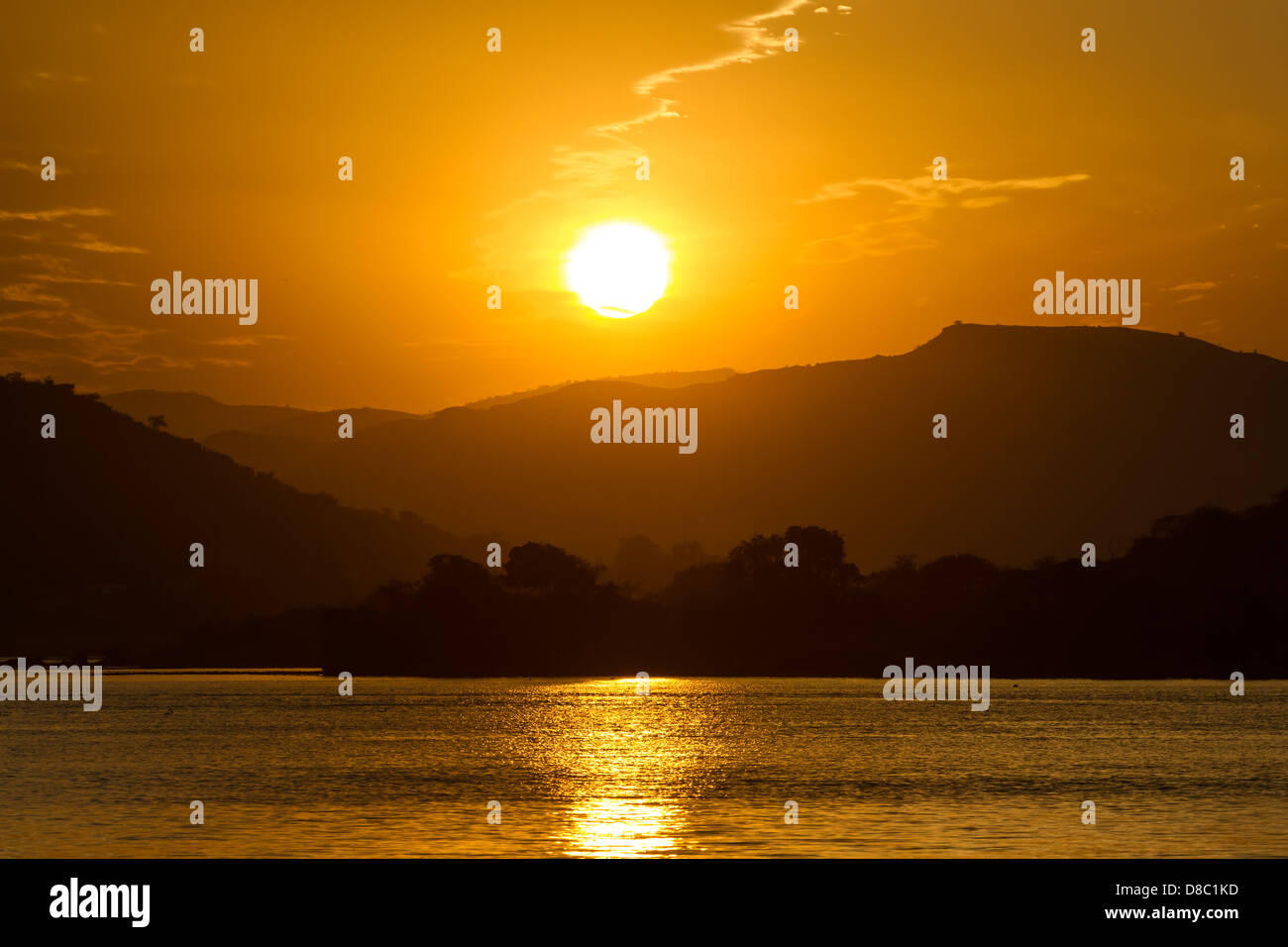 Red sunset sky with dramatic clouds Stock Photo - Alamy