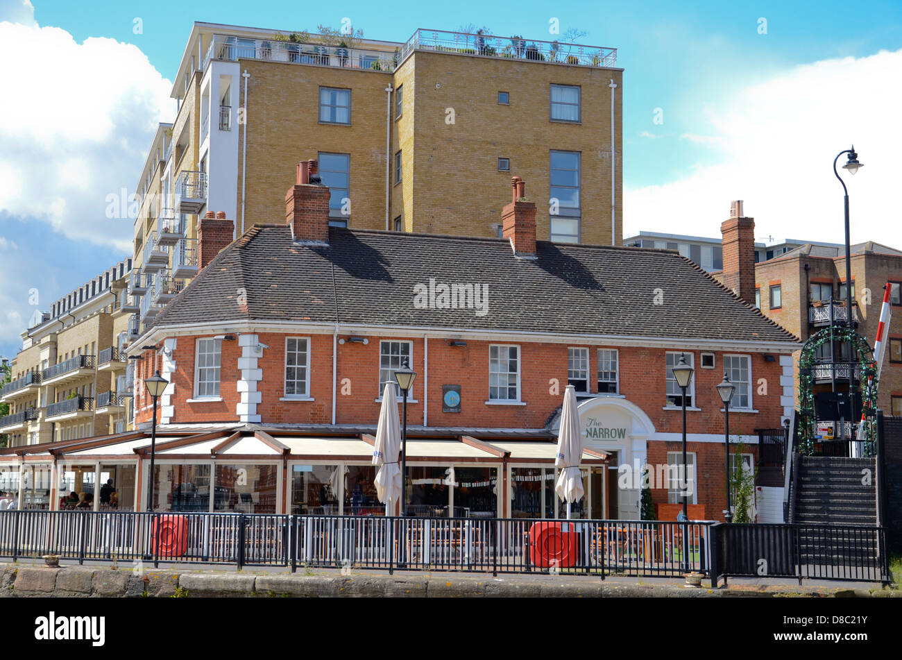 The Narrow public house in Narrow Street, Limehouse in London's
