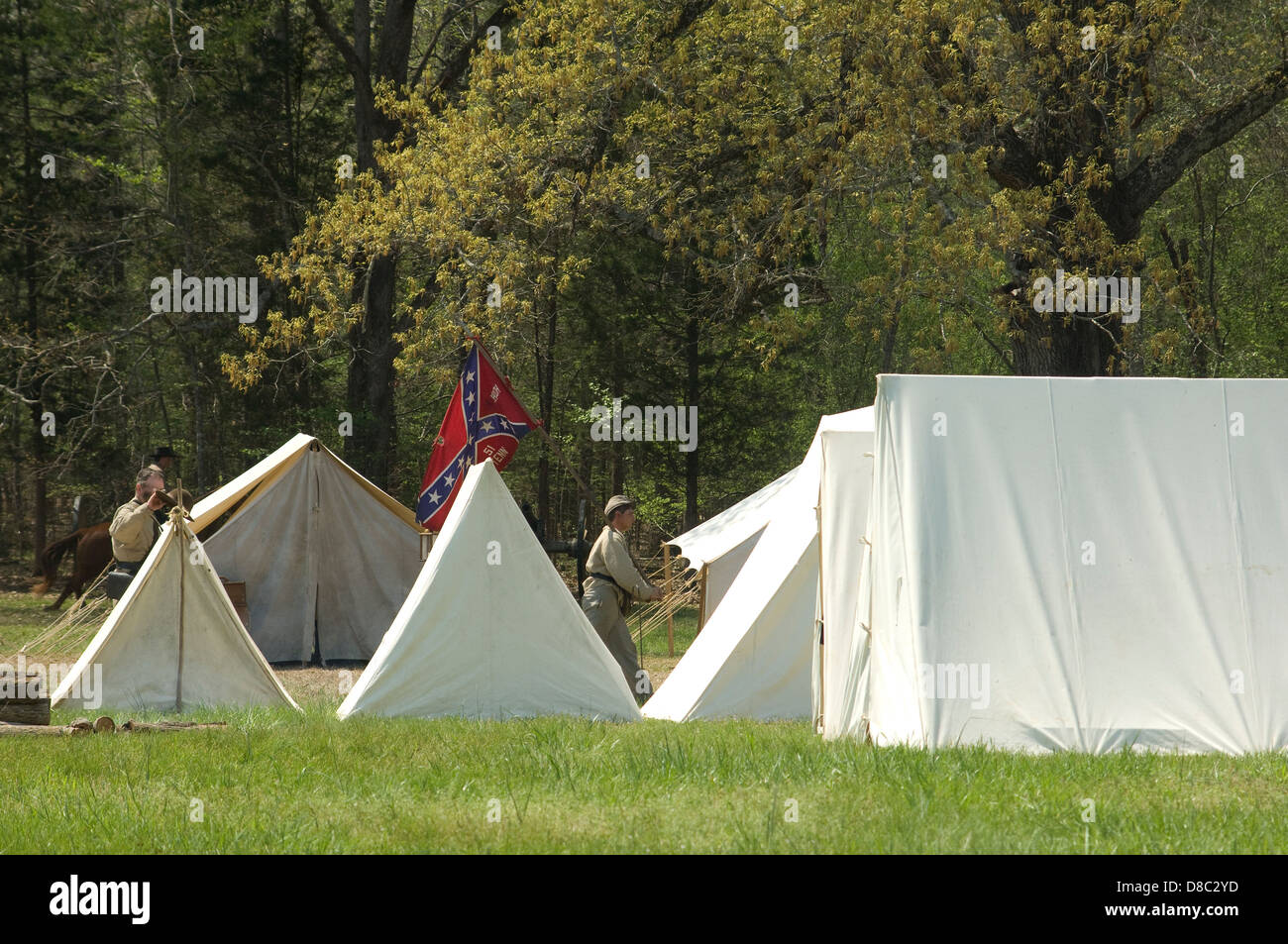 Civil War camp reenactment, Shiloh National Military Park, Tennessee