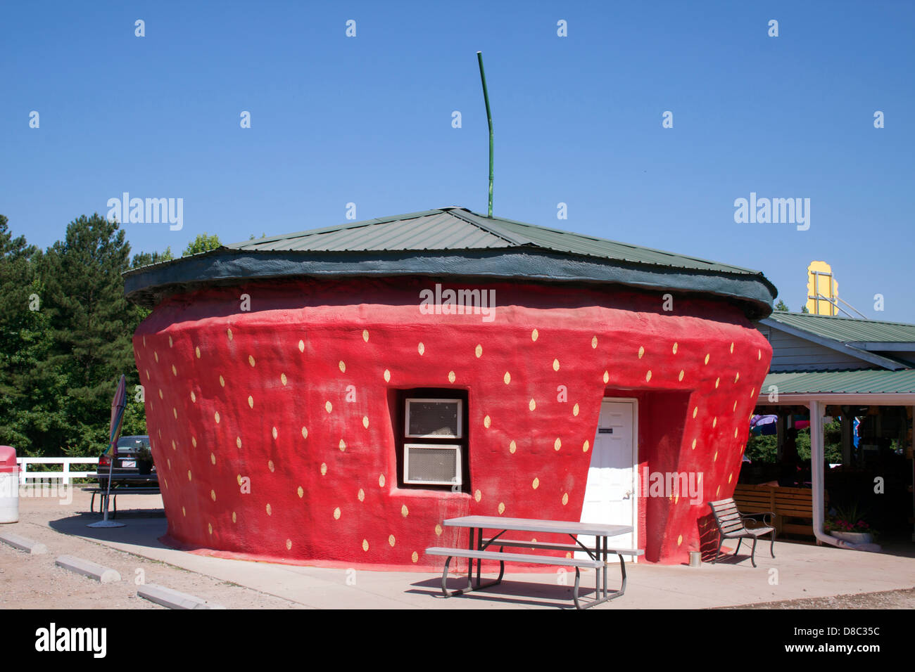 The Worlds Largest Strawberry fruit stand in Ellerbe North Carolina Stock Photo