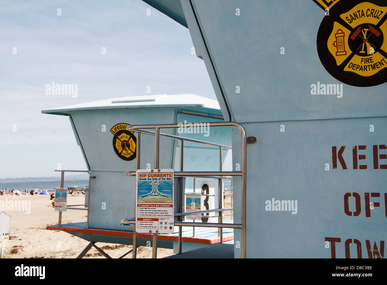 Lifeguard Cabins In Santa Cruz Ca Stock Photo 56814450 Alamy